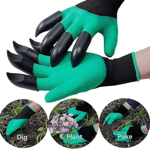 

1 Pair Of Garden Gloves With Claws, Garden Gloves For Digging, Planting, Weeding, Seeding, Protect Nails And Fingers, Planting Supplies Gardening Tools