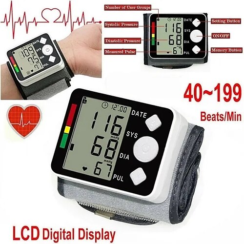 

Arrivals Digital Wrist Blood Pressure Monitor Heart Beat Rate Pulse BP Measure Machine