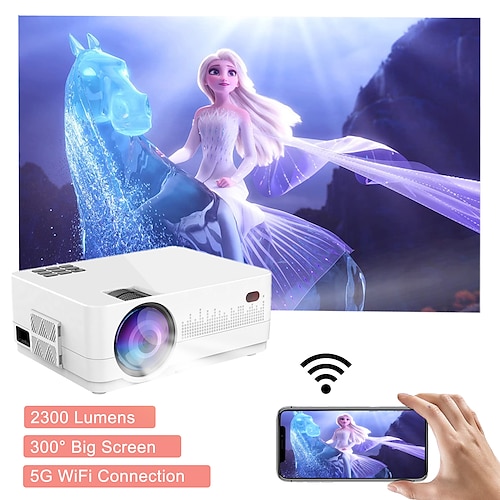 

5g wifi bluetooth nativo 1080p proyector pantalla de proyector incluida roconia 12000lm proyector de películas full hd 300 soporte de pantalla 4k home theater compatible con ios/android/xbox/ps4/tv