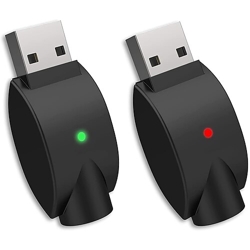 

2pcs carregador usb inteligente compatível com adaptador usb com indicador led versão mais recente proteção inteligente contra sobrecarga