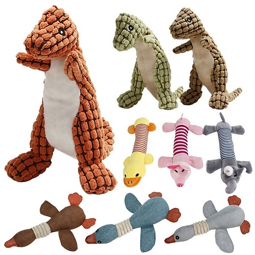 

Brinquedos sonoros de pelúcia para cães, vários animais fofos de desenho animado, suprimentos para gatos, brinquedos, suprimentos para animais de estimação