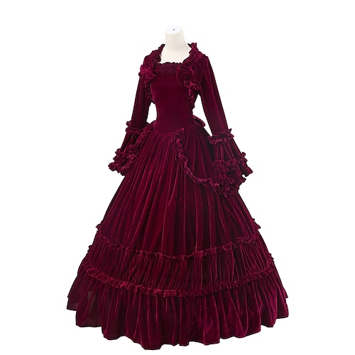 Gothic Rococo Victorian Dress Party Costume Masquerade Ruffle