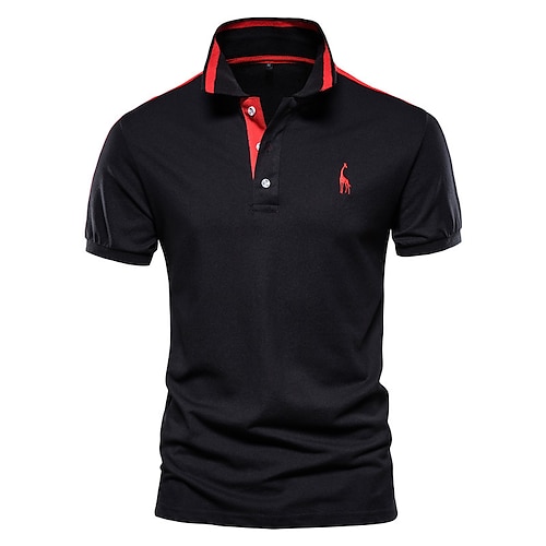 

Homens Camisa polo de caminhada Camisa de golfe Pólo de botões Respirável Macio Manga Curta Blusas Normal Côr Sólida Verão Primavera Golfe Exterior