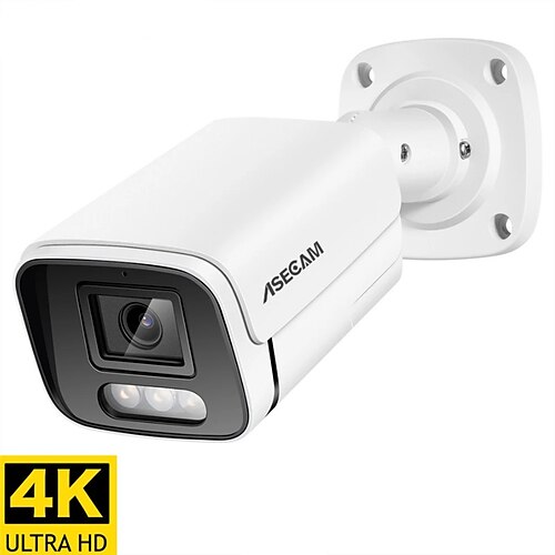 

nueva cámara ip 4k 8mp audio al aire libre poe h.265 onvif bala de metal cctv casa 4mp color cámara de seguridad de visión nocturna