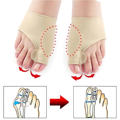 

2Pcs/pair Toe Separator Hallux Valgus Bunion Corrector Hammer Toe Straightener Foot Pain Relief Orthopedic Pedicure Tools Foot Care