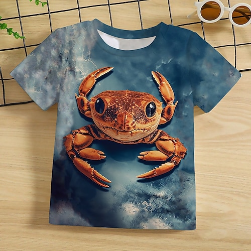 

Jungen T-Shirt Kurzarm T-Shirt Graphic Tier 3D-Druck Aktiv Sport Modisch Polyester Outdoor Casual Täglich kinderkleidung Rundhalsausschnitt 3-12 Jahre 3D-gedruckte Grafik Regular Fit Hemd