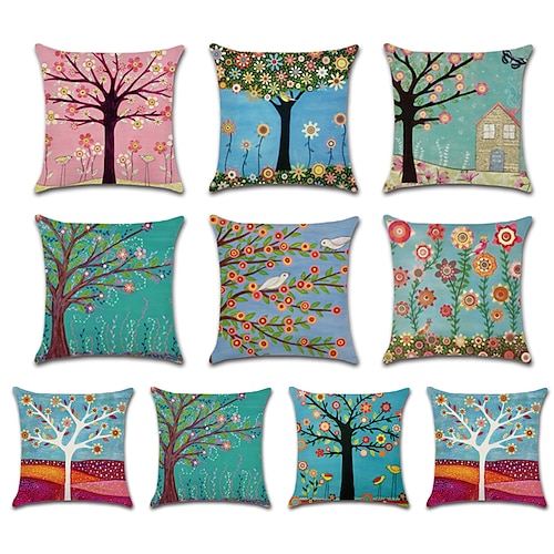 

Vintage Style Pillow Cover 1PC Floral Soft Decorative Square Cushion Case Pillowcase for Bedroom Livingroom Sofa Couch Chair