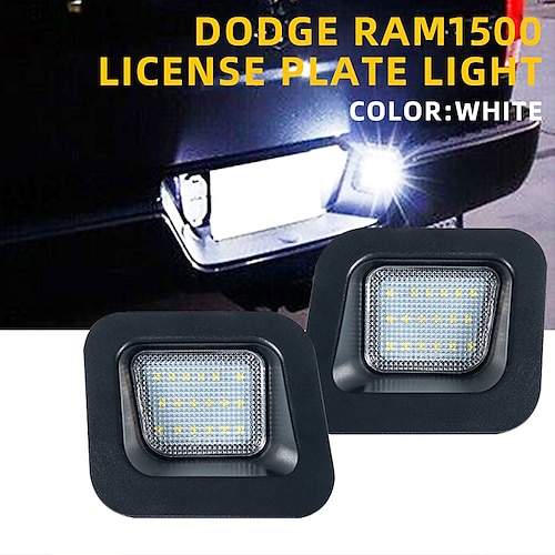 

2 peças luzes de placa de carro led número para luz de placa dodge ram1500