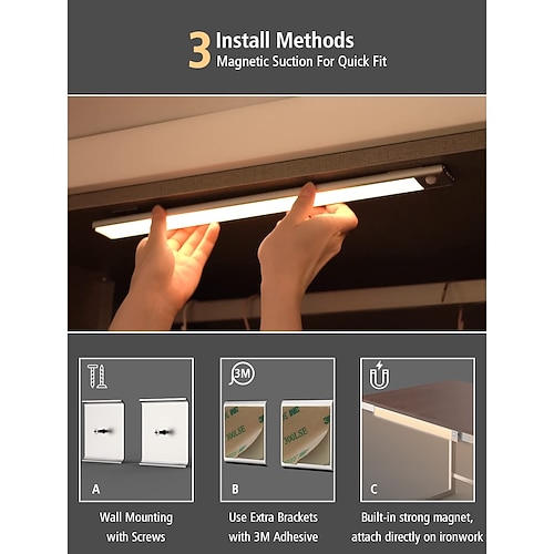 LED Motion Sensor Lights, Under Lighting Battery