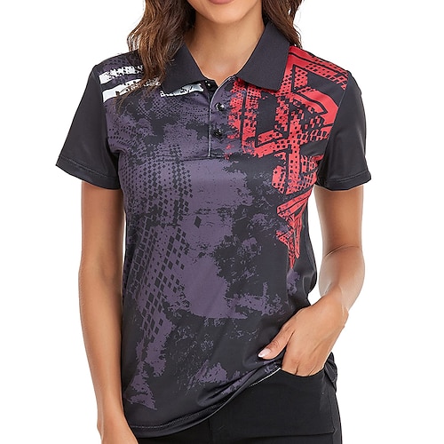 

Mujer Camisas de polo Camiseta de golf ropa de golf Transpirable Secado rápido Suave Manga Corta Camiseta Ajuste regular Tie-dye Verano Primavera Tenis Golf Bádminton