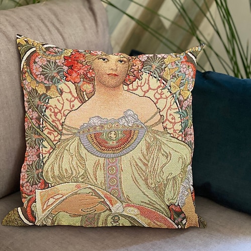 

Victoria gobelin aubusson tapisserie housse de coussin jacquard jeter oreiller maison décorative salon chambre canapé canapé