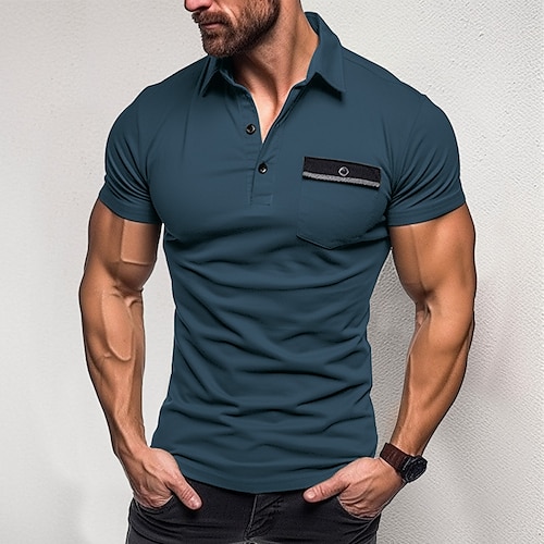 

Hombre POLO Camiseta de golf Casual Festivos Diseño Manga Corta Moda Básico Plano Clásico Verano Ajuste regular Negro Blanco Verde Ejército Azul Marino Gris POLO