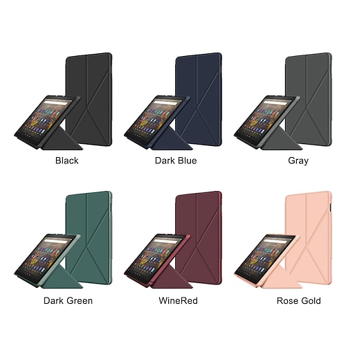 

Tablet Case Cover For Amazon Kindle Fire HD 10 / Plus 2021 Paperwhite 6.8'' 11th with Stand Flip Smart Auto Wake / Sleep Solid Colored Geometric Pattern TPU PU Leather