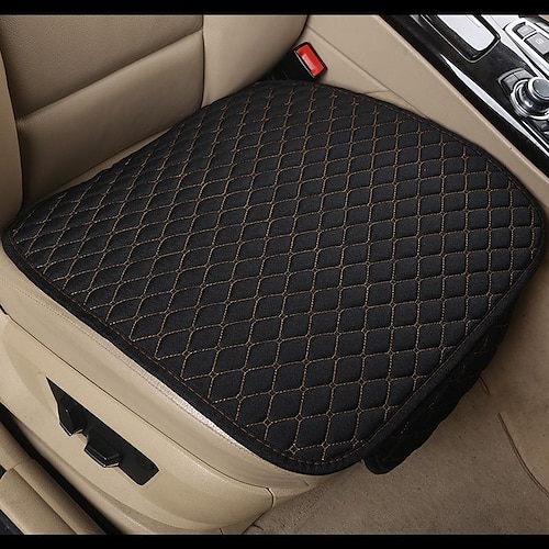 Kaufe Autositzbezug vorne hinten Flachs Autositzkissenschutz Pad Matte mit  Rückenlehne Kopfstützenbezug Autoinnenraum für SUV Van