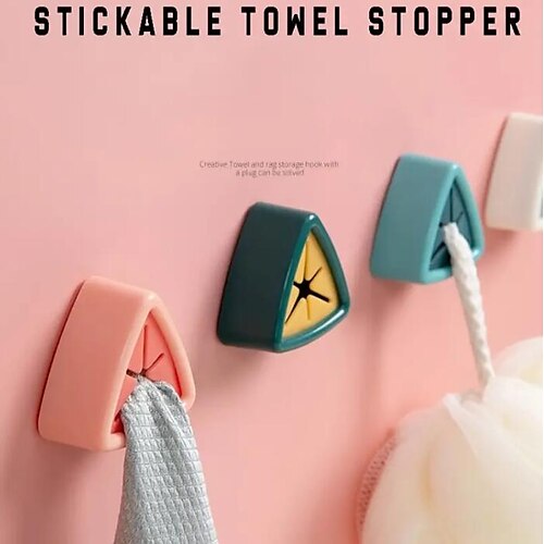 

Toallero autoadhesivo, soporte para enchufe montado en la pared, gancho para toalla de baño, estante de almacenamiento, trapo de cocina impermeable, organizador de clip para paño de cocina