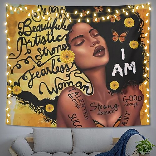 

mulher africana tapeçaria pendurada arte da parede grande tapeçaria mural decoração fotografia pano de fundo cobertor cortina casa quarto sala de estar decoração