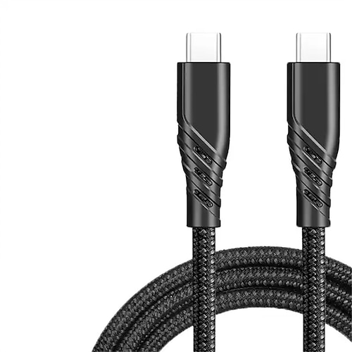 

Cabo USB 3.0 USB C para USB C 3 A Carga Rápida Trançado de Nylon Durável Para Samsung Huawei Acessório para Celular