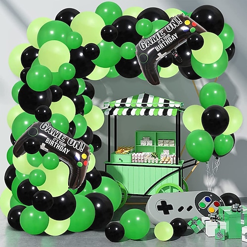 

113pcs controlador de jogo cadeia de balão para festa de aniversário infantil esports balões de decoração de festa com tema