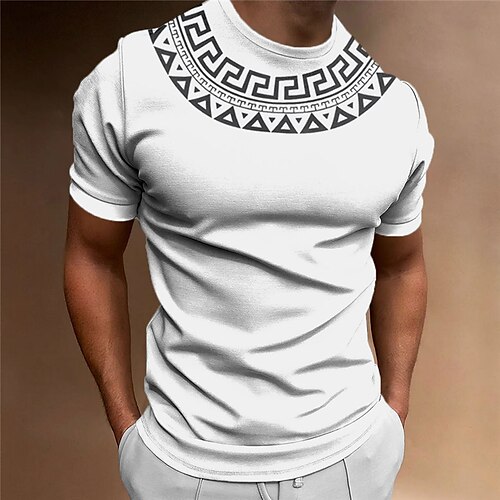 

Herren T Shirt Graphic Stammes Rundhalsausschnitt Bekleidung 3D-Druck Outdoor Täglich Kurzarm Bedruckt Modisch Designer Ethnisch