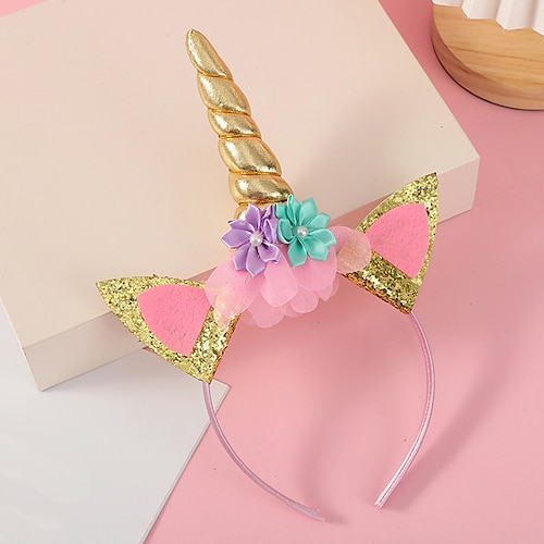 

1 diadema de unicornio para Halloween, diadema para el Día de los niños, fiesta de cumpleaños, fiesta temática, diadema para bebé