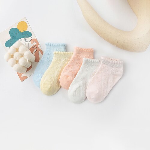 

5pc Baby Socks Lightweight And Comfortable In Summer