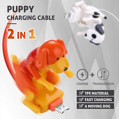 

Funny Humping Dog Fast Charger Cable Mini Cable Charger 1M Charging Line Cute Micro USB Cable Fast Charging Cable For Iphone