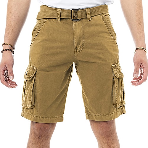 

Homens Shorts táticos Bermuda Cargo Bolsos Tecido Conforto Respirável Ao ar livre Diário Para Noite 100% Algodão Moda Casual Preto Verde Tropa