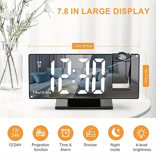 

despertador digital relógio digital para quarto com grande tela led