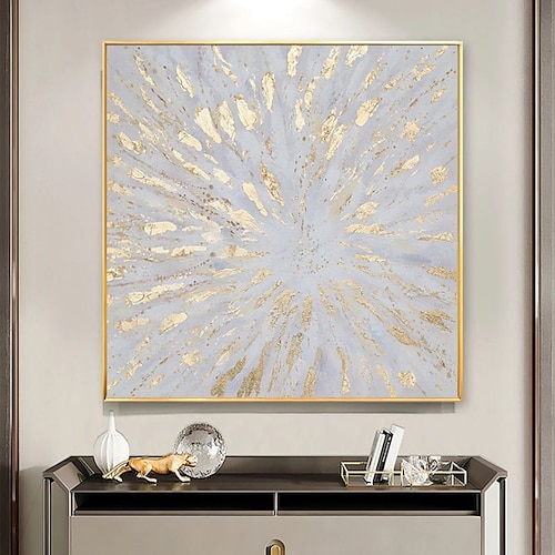  Ölgemälde handgemachte handbemalte Wandkunst moderne Goldfolie Baum abstrakte Heimtextilien Dekor gerollte Leinwand kein Rahmen ungedehnt