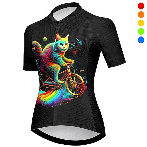 

21Grams Mujer Maillot de Ciclismo Manga Corta Bicicleta Maillot Camiseta con 3 bolsillos traseros MTB Bicicleta Montaña Ciclismo Carretera Transpirable Secado rápido Dispersor de humedad Bandas