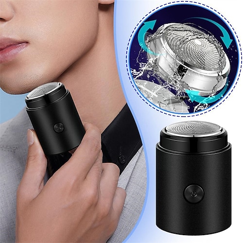 

Mini Afeitadora eléctrica portátil recargable para hombres, afeitadora para barba de viaje, máquina de afeitar, maquinillas de afeitar lavables, recortadoras para hombre de doble uso en seco y húmedo