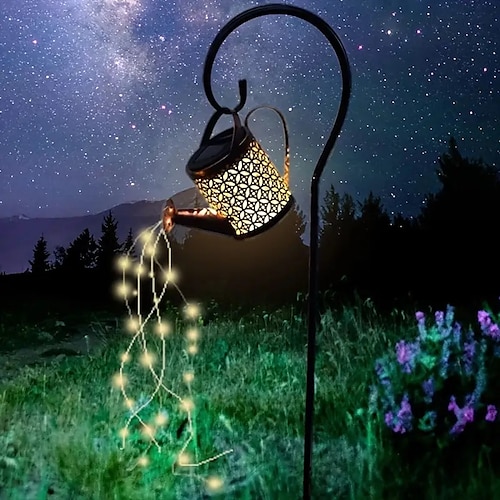 

Watering Can Solar Lights Waterproof Copper Lights 36 LEDs for Outdoor Pathway Backyard Deck Lawn Patio Walkway 2 Modes Light Control