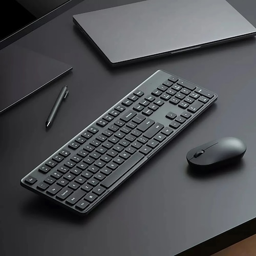 

Original Xiaomi Wireless Keyboard Mouse Set 104 keys Keyboard 2.4 GHz USB Receiver Mouse for PC Windows 10