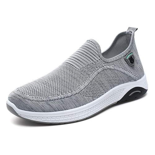 

Herren Turnschuhe Flyknit Schuhe Outdoor Täglich Rennen Wanderschuhe Fliegendes Weben Atmungsaktiv Schwarz Grau Sommer Frühling