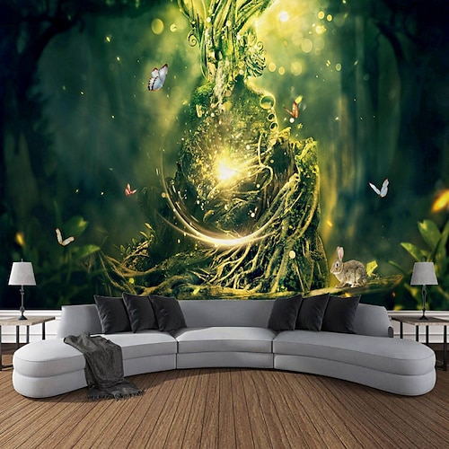 

Beautiful Dream Forest Hanging Tapestry Wall Art Large Tapestry Mural Decor Photograph Backdrop Blanket Curtain Home Bedroom Living Room Decoration