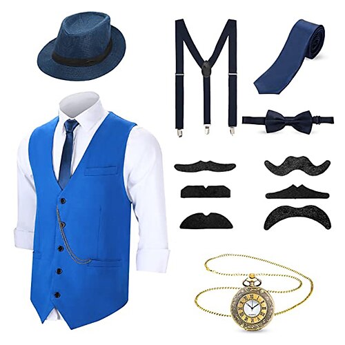 1920s Mens Fashion - Mens Panama Hat Gatsby Set