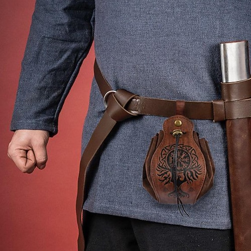 

Viking Retro Vintage Punk e gótico Medieval Renascentista Nórdico Traje Cosplay bolsa de cinto saco de dados porta-moedas Homens Mulheres Com Cordão Ocasiões Especiais Vintage Cosplay Espetáculo