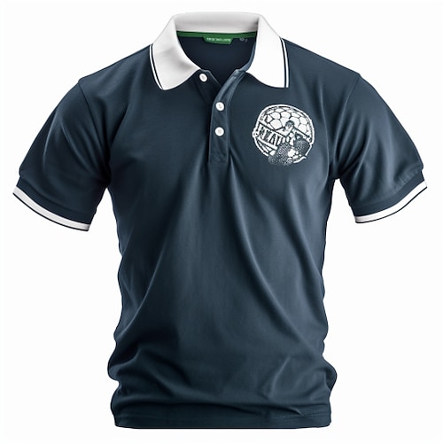 

Homme Chemise de tennis POLO Tee Shirt Golf Texturé Imprimés Photos Bière Sport Col Bleu Roi 3D effet Plein Air Casual Manche Courte 3D Bouton bas Vêtement Tenue Mode Frais Décontractées