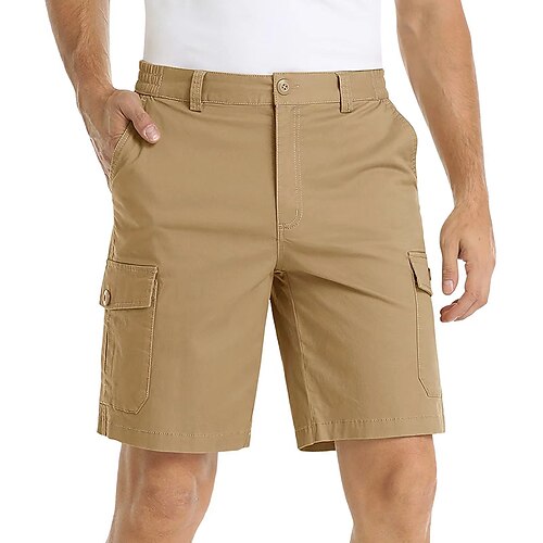 

Herren Cargo Shorts Kurze Hosen Kurze Golfhosen Pattentasche Glatt Komfort Atmungsaktiv Outdoor Täglich Ausgehen Modisch Brautkleider schlicht Schwarz Weiß