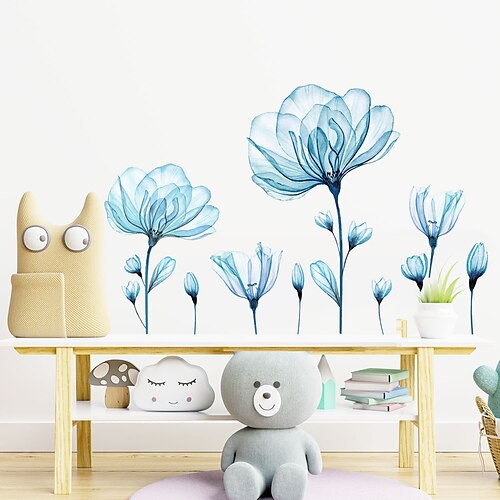 

Dream Creative Lily Flower Wall Decal Ink Colored Floral Removable Wall Stickers Living Room Sofa Background Decoration Wall Stickers Bedroom Children's Room Study Home Decoration Wall Stickers