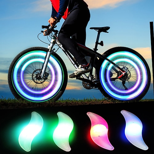 

Led Bicycle Lights Spoke Lights Hot Wheels Outdoor Riding Equipment S-shaped Willow Leaf Lights Warning Lights