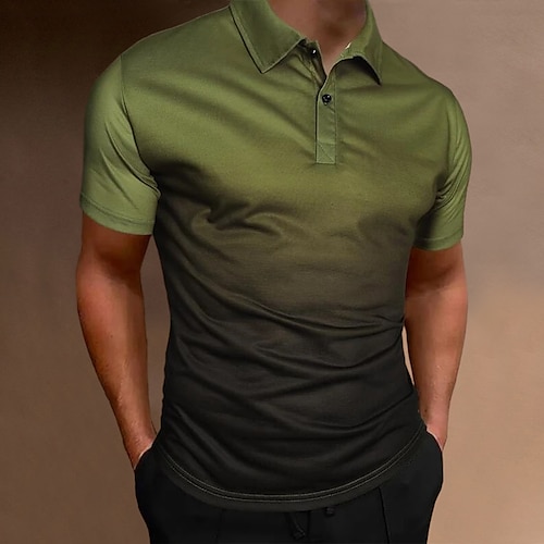 

Homme Polos boutonnés POLO Casual Des sports Revers Classique Manche Courte Mode basique Plein Bouton Eté Standard Gris foncé Noir Blanche Vert Véronèse Rouge Bleu Polos boutonnés