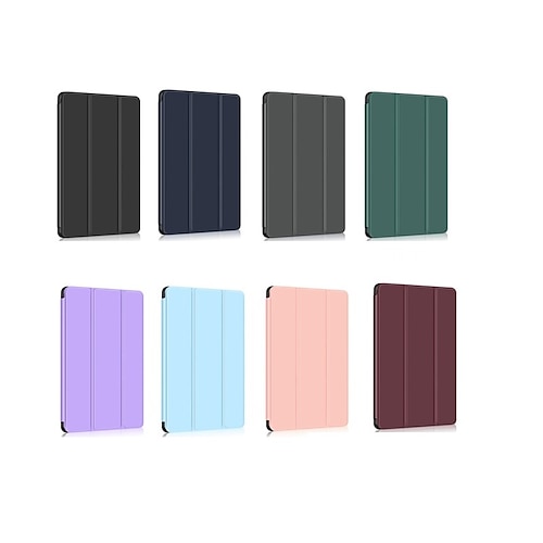 

Tablette Etuis coque Pour Apple 11 iPad Pro 12.9'' 5th Avec Support Porte-crayons Réveil / veille automatique intelligent Couleur Pleine TPU faux cuir