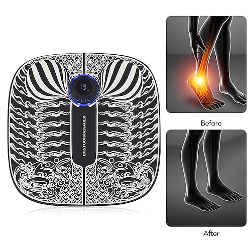 

Coussin de massage des pieds ems électrique à distance stimulateur musculaire coussin de pied tapis de massage des pieds pliable 8 modes 19 niveaux pour homme femme