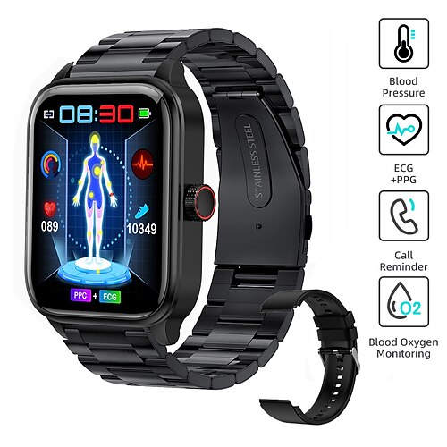 

2023 ECG PPG Smart Watch Men Bluetooth Call Of Hypertension Hyperglycemia Hyperlipidemia Heart Rate Healthy Sport NFC Smartwatch