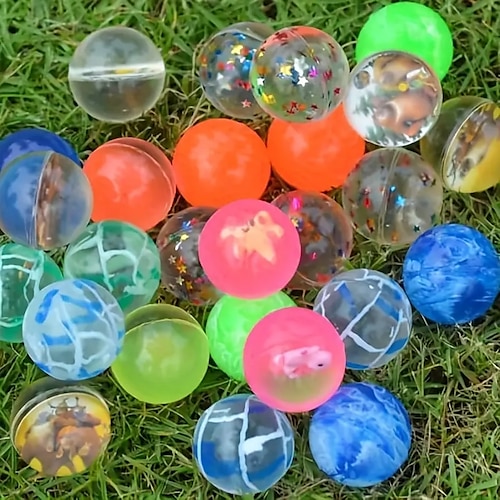 10 pezzi assortiti palline rimbalzanti colorate calcio sfuso modello misto  palline rimbalzanti alte per bambini bomboniere premi regali di compleanno