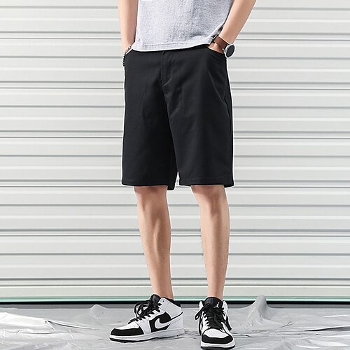 

Homens Calção Shorts Chino Shorts sociais Bermudas Shorts de trabalho Bolsos Tecido Conforto Respirável Ao ar livre Diário Para Noite 100% Algodão Moda Casual Preto Verde Tropa