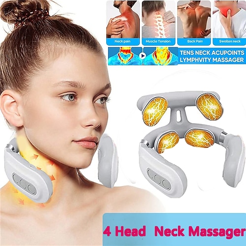 Rechargeable Neck Massager for Neck Pain,Intelligent Portable Neck