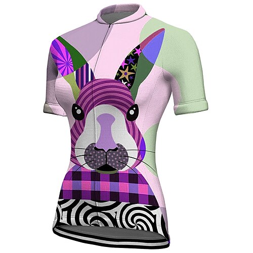 

21Grams Femme Maillot Velo Cyclisme Manche Courte Cyclisme Top avec 3 poches arrière VTT Vélo tout terrain Vélo Route Respirable Séchage rapide Evacuation de l'humidité Bandes Réfléchissantes Violet