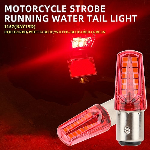 

2 Stück Strobe Motorrad Blinker 1157 Bay15D P21 5W R5W R10W Glühbirne Rückfahrleuchte Laufbremsleuchten